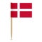 Denmark Flag. Flag toothpick 10eps