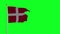 Denmark flag on green screen