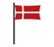 Denmark flag icon illustrated