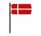 Denmark flag icon illustrated
