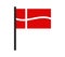 Denmark flag icon illustrated