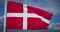 Denmark flag waving patriot national pride - video animation