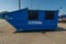 Denmark, grenaa, 15 July 2021: Here is one of StenaÂ´s containers, deep blue color