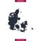 Denmark Map. High detailed map vector in white background.