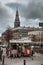 Denmark in a nutshell: Christiansborg Castle and a hot dog stand