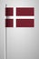 Denmark Orlogsflaget Variant Flag. National Flag on Flagpole. Is