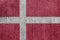 Denmark Textile Industry Or Politics Concept: Danish Flag Denim Jeans