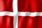 Denmark - waving flag - 3D illustration
