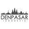 Denpasar Indonesia Skyline Silhouette Design City Vector Art Famous Buildings.