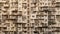 Dense Apartment Building. Generative AI weber.