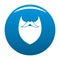 Dense beard icon blue vector