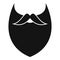 Dense beard icon, simple style.