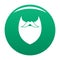 Dense beard icon vector green