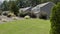 Dense green manicured Bermuda grass lawn