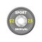 Dense grey weight plates numbered weights. 2,5. Illustration  equipment for barbells. GYM, fitness center with provision