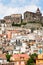 Dense houses in ancient sicilian mountain town