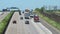 Dense traffic on autobahn A3 - timelapse