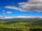 Dense white clouds on the mountains