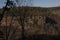 Densely forested mountain slope under a clear sky in Arkansas, United States