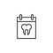 Dental appointment line icon