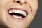 Dental Beauty. Beautiful Macro with White Teeth. Whitening Tooth