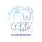 Dental bonding blue gradient concept icon