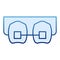 Dental braces flat icon. Tooth braces blue icons in trendy flat style. Dentistry gradient style design, designed for web