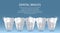 Dental braces vector poster banner design template