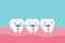 Dental braces vector poster banner template. Cute happy teeth with metal braces. Orthodontic treatment, bite correction