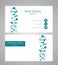 Dental business card template with different stomotology elements - vector illustration