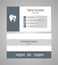 Dental business card template on the grey background - vector illustration