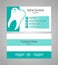 Dental business card template on the light background - vector illustration