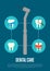 Dental care banner with dentist drill
