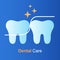 Dental care concept. Dental floss, good hygiene tooth, prevention, check up and dental treatment