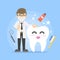 Dental care illustration.