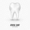 Dental care poster design. Tooth Icon clean healthy vector Concept. icon on transparent