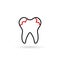 dental caries icon vector