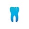 Dental caries, toothache, cracked bad teeth, limestone. diseased tooth and oral cavity. on blue background.  illustration