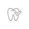 Dental Check Line Icon