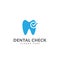 Dental check logo vector design template