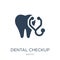 dental checkup icon in trendy design style. dental checkup icon isolated on white background. dental checkup vector icon simple