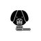 Dental cleaning, pets, dog icon. Simple glyph, flat vector of petshop icons for ui and ux, website or mobile application