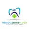 Dental clinic dentist cross care medical health care logo design icon on white background