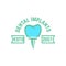 Dental clinic emblem template. Design element for poster, card, banner, sign.