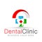 Dental clinic green dentist people care medical health care logo design icon on white background