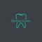 Dental Clinic icon, logo design flat style