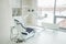 Dental clinic interior with modern dentistry equipment