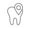 Dental clinic location linear icon