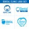 Dental Clinic logo sign vector set design