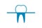 Dental clinic logo. Tooth in the form of an iceberg in the ocean. Vector illustration on a white background.